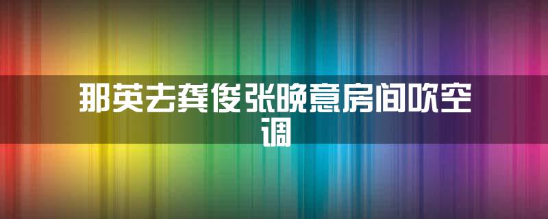 那英去龚俊张晚意房间吹空调